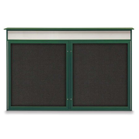 UNITED VISUAL PRODUCTS Open Faced Traditional Corkboard, 96x48" UV647A-BLACK-AMETHY